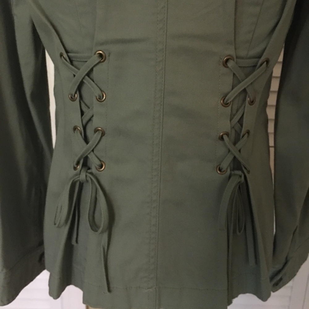 Talbots Stylish Sage Green Utility Jacket Size XS